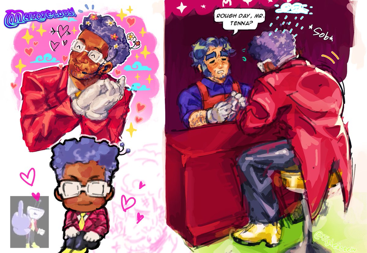 jighedstein's tweet image. doodles of my tenna gijinka 🌀 #deltarune