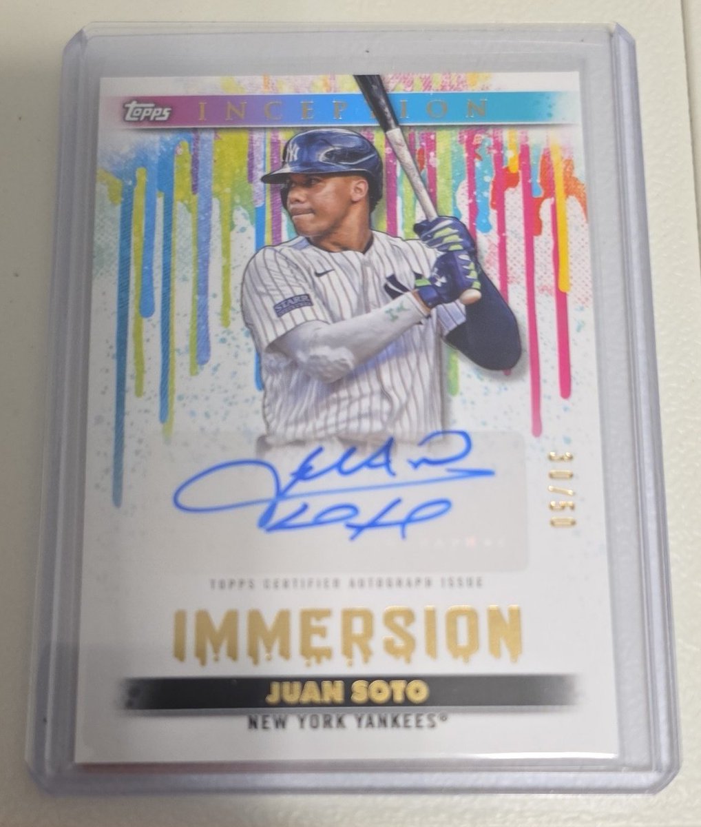 RobbyRage34's tweet image. 2024 Topps inception Juan Soto Immersion Auto /50.....$125