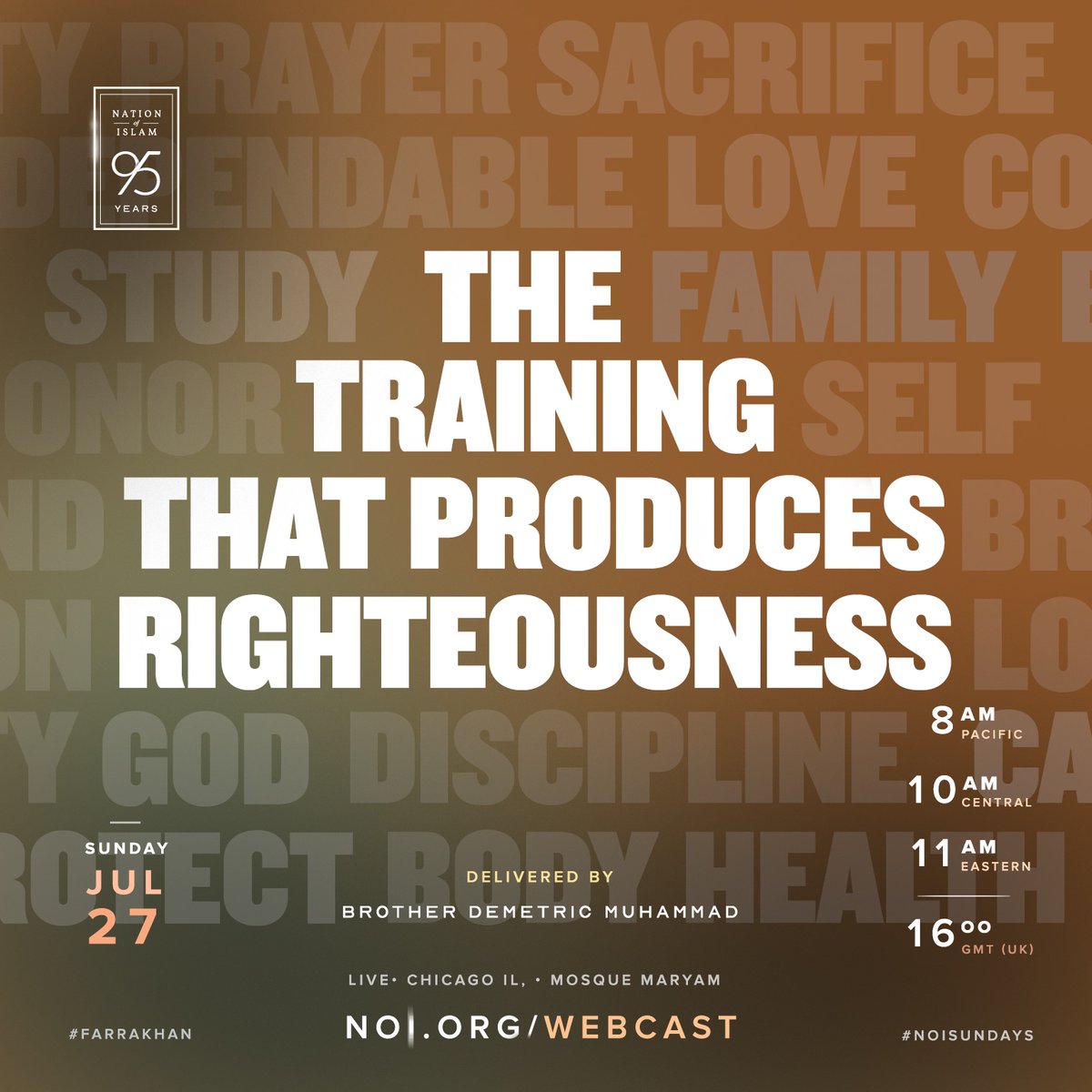 WDMuhammad91's tweet image. ▪︎THE TRAINING THAT PRODUCES RIGHTEOUSNESS▪︎
💫Delivered By Brother Demetric Muhammad