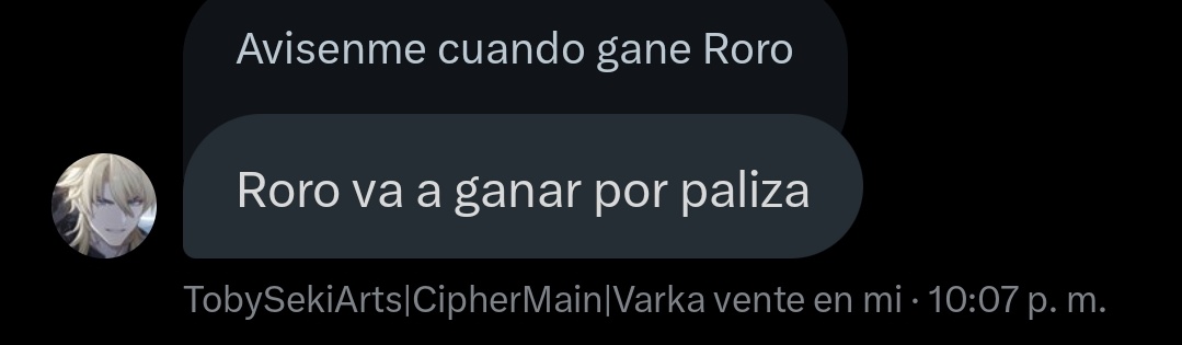 oscargonzz6's tweet image. el día de mis tiradas por Furi quiero a Toby diciendo q voy a perder