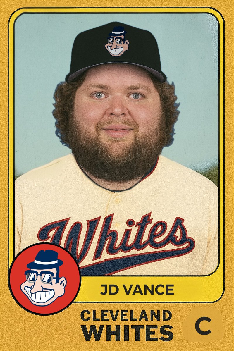 somnambullish's tweet image. 🚨 BREAKING: JD Vance has officially signed with the Cleveland Whites as their starting catcher.
@JDVance