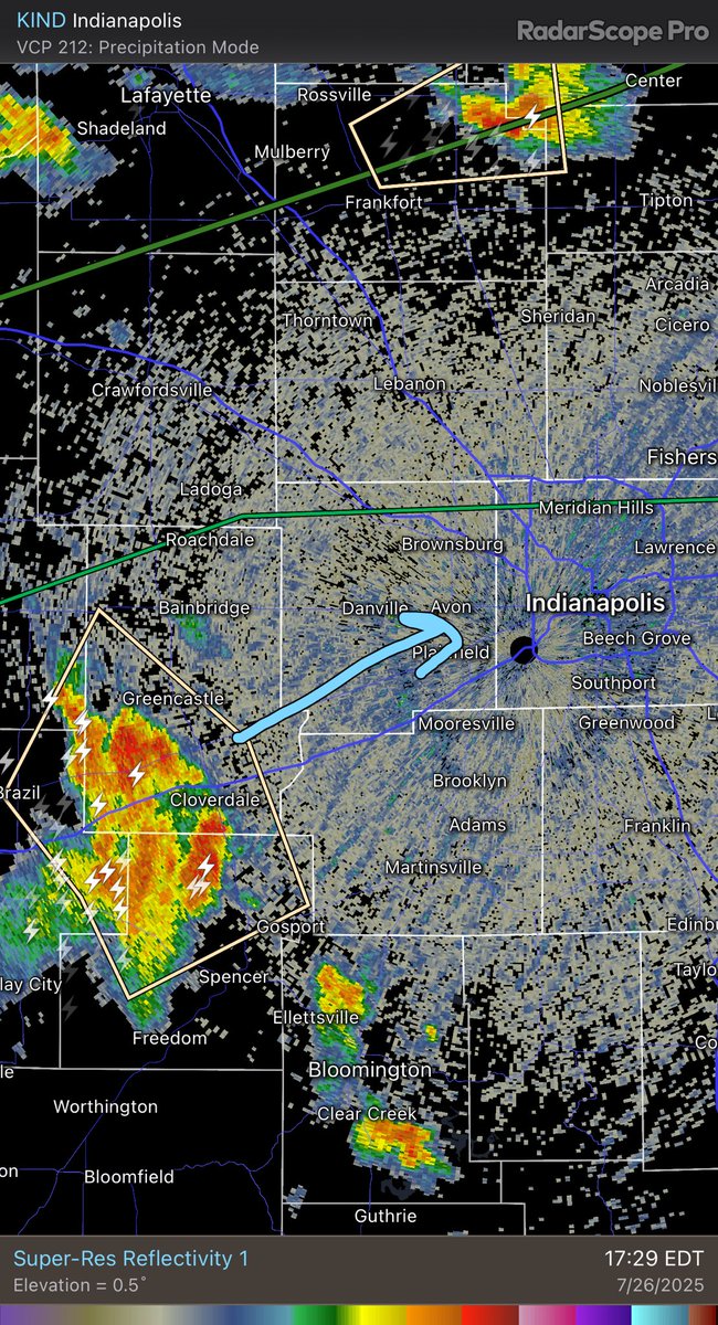 WSAVJeffV's tweet image. Thunderstorms heading in the direction of @IMS. Would likely end the event early. Needs to complete 50 laps to be official. #NASCAR #NASCARXFINITY #Pennzoil250