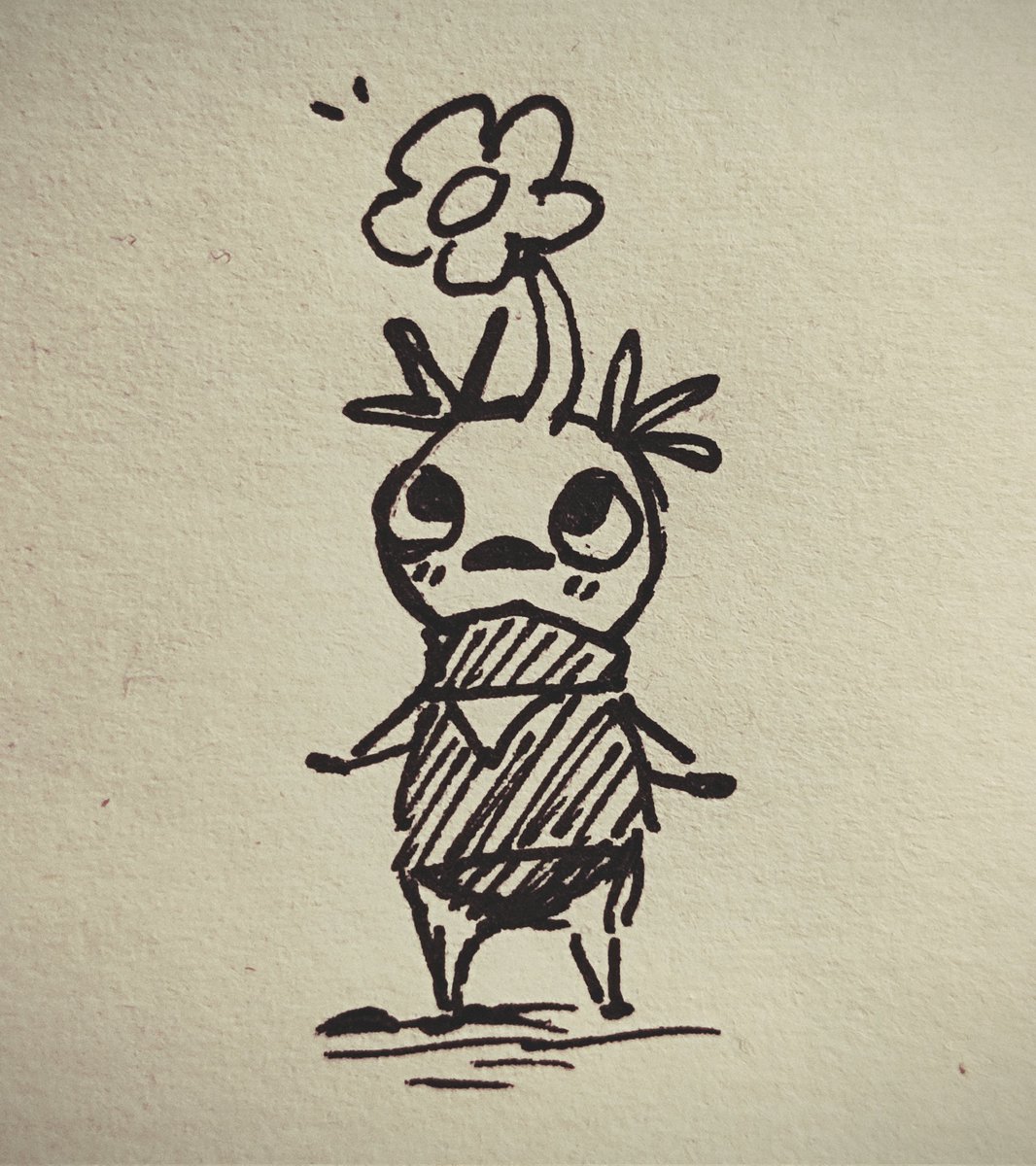 _Sochie's tweet image. Sketches of a very poisonous pikmin👀🌱 #choso