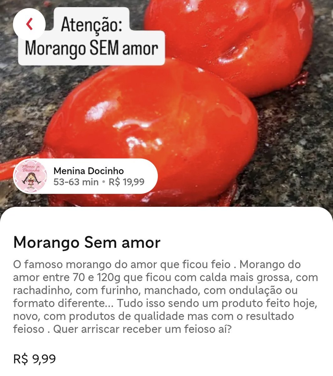 nimesulinda's tweet image. A moça vendendo os morangos do amor que não deram certo