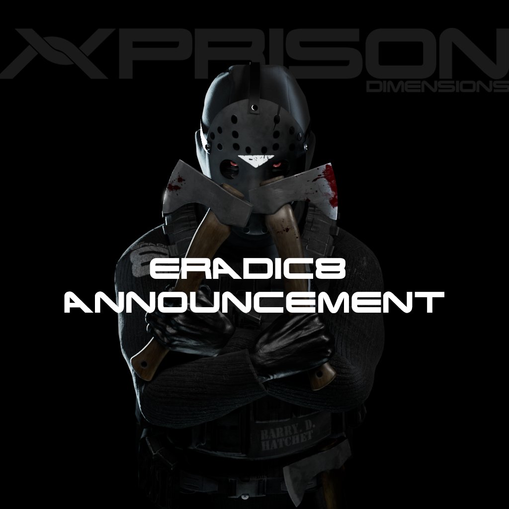 XPrisonNFT's tweet image. Eradic 8 NFT announcement 🔥

The top 2 holders from the XPrison OG collection will be receiving one Eradic8 NFT each.

The top 3 holders from the XPrison Dimensions project will be receiving one Eradic8 NFT each.

The top 2 minters for the upcoming XRIPs mint will be receiving…