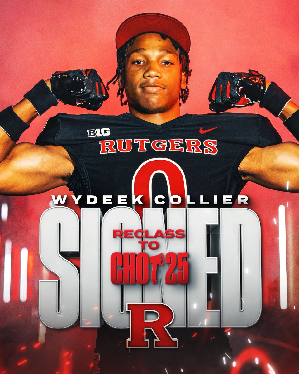 WydeekCollier's tweet image. Proud to announce that I am forgoing my senior year and reclassifying to the class of 25 at Rutgers University. I will be reporting right away. @BrianDohn247 @ChadSimmons_ @BobbyDeren @CoachShaw__ @On3Richie @KristianRDyer @adamgorney