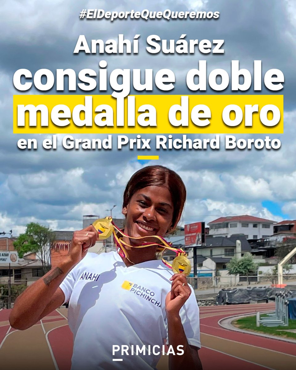 Primicias's tweet image. EL DEPORTE QUE QUEREMOS | Este sábado 26 de julio de 2025, la velocista Anahí Suárez ganó doble medalla de oro en el Grand Prix Richard Boroto, que se lleva a cabo en Cuenca. primicias.ec/deportes/eldep…
Un proyecto de @BancoPichincha