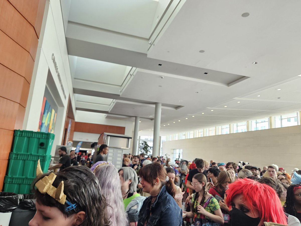 Man going to a panel vs watching one at home is all types of different. Lowkey bringing back my claustrophobia a little