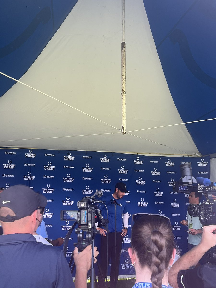 TheBlue_Stable's tweet image. Shane Steichen up first on the podium and he’s cracking jokes about his pick 6😂