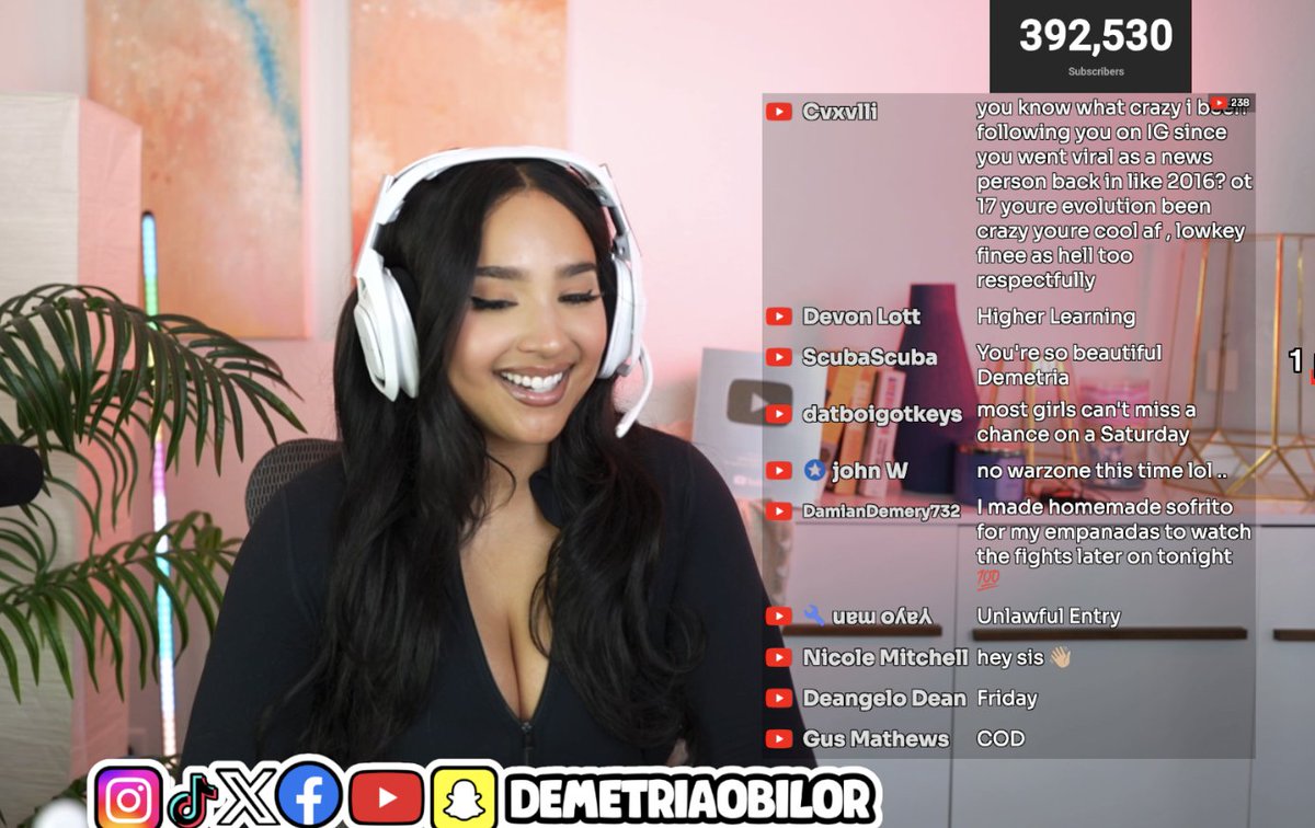 DemetriaObilor's tweet image. LIVE now 🔥 Youtube: youtube.com/live/l92UihwQt…
On Twitch 💜:
twitch.tv/demetriaobilor