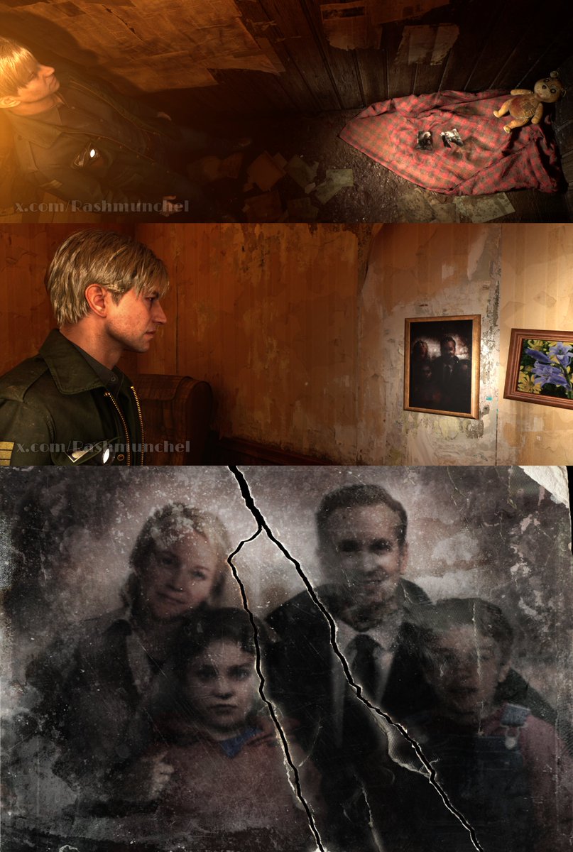 Rashmunchel's tweet image. We see Angela's family photo in 3 different areas: In the mirror room in Bluecreek, in the closet where she hides in the Abstract Daddy sequence, and later in the Abstract Daddy sequence. Although the photo is torn the first two times we see it, it's undamaged the 3rd time.…