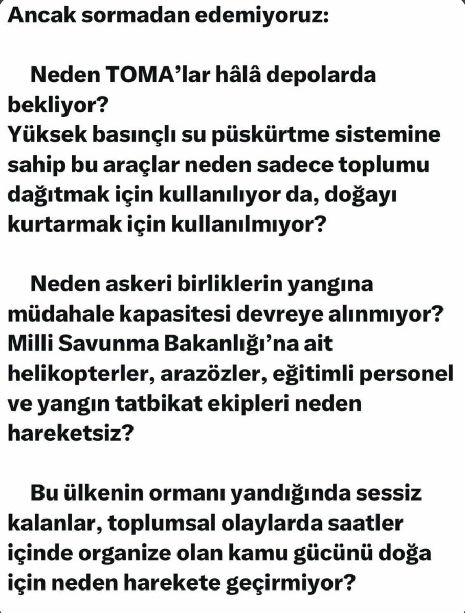 Hanife287's tweet image. Ülkemin toprakları alevlere teslim olmuş kimse bir şey yapmıyor, yangına müdahale yetersiz! Yangın bölgesindeki ağaçların, hayvanların insanların ahı sizi bulsun
#bursayanıyor
#KarabükYanıyor
#kahramanmarasyangın
#KocaeliYanıyor
#yanıyoruz