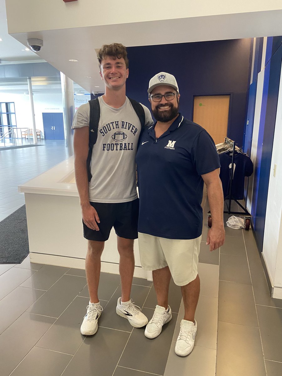 Thank you <a href="/MiddFootball/">Middlebury Football</a> for a great Prospect Day and campus tour. I really enjoyed working with the coaching staff and seeing the facilities. <a href="/MiddFBMandigo/">Doug Mandigo</a> <a href="/CoachMarsella/">Anthony Marsella</a> <a href="/FBCoachPaquette/">Ryan Paquette</a> <a href="/CoachErxleben/">Coach Steve Erxleben</a> <a href="/CoachClark16x/">Kevin Clark</a> <a href="/SRHSFootball/">South River HS Football</a>