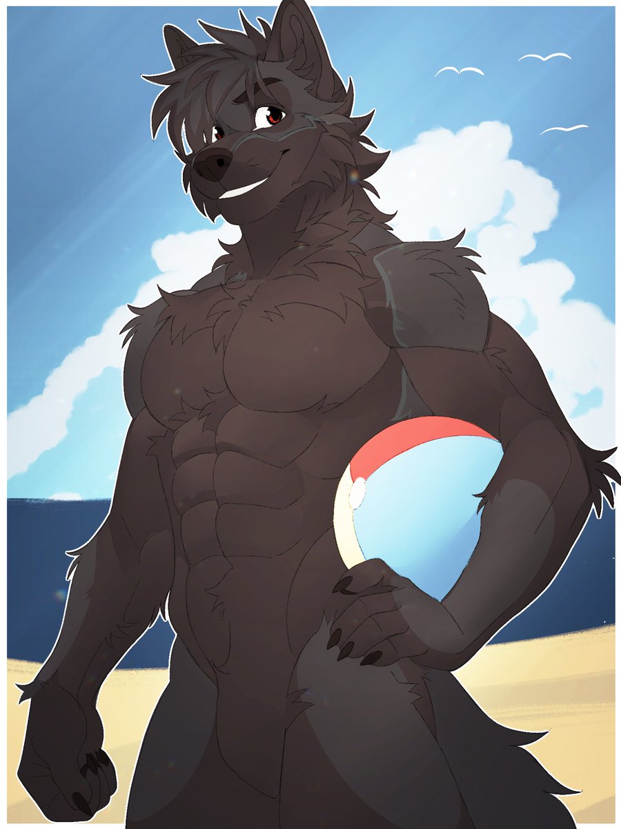 Mothdusky's tweet image. ☁️🌊Beach day🌊☁️
comm for @/ttv_jettthewolf