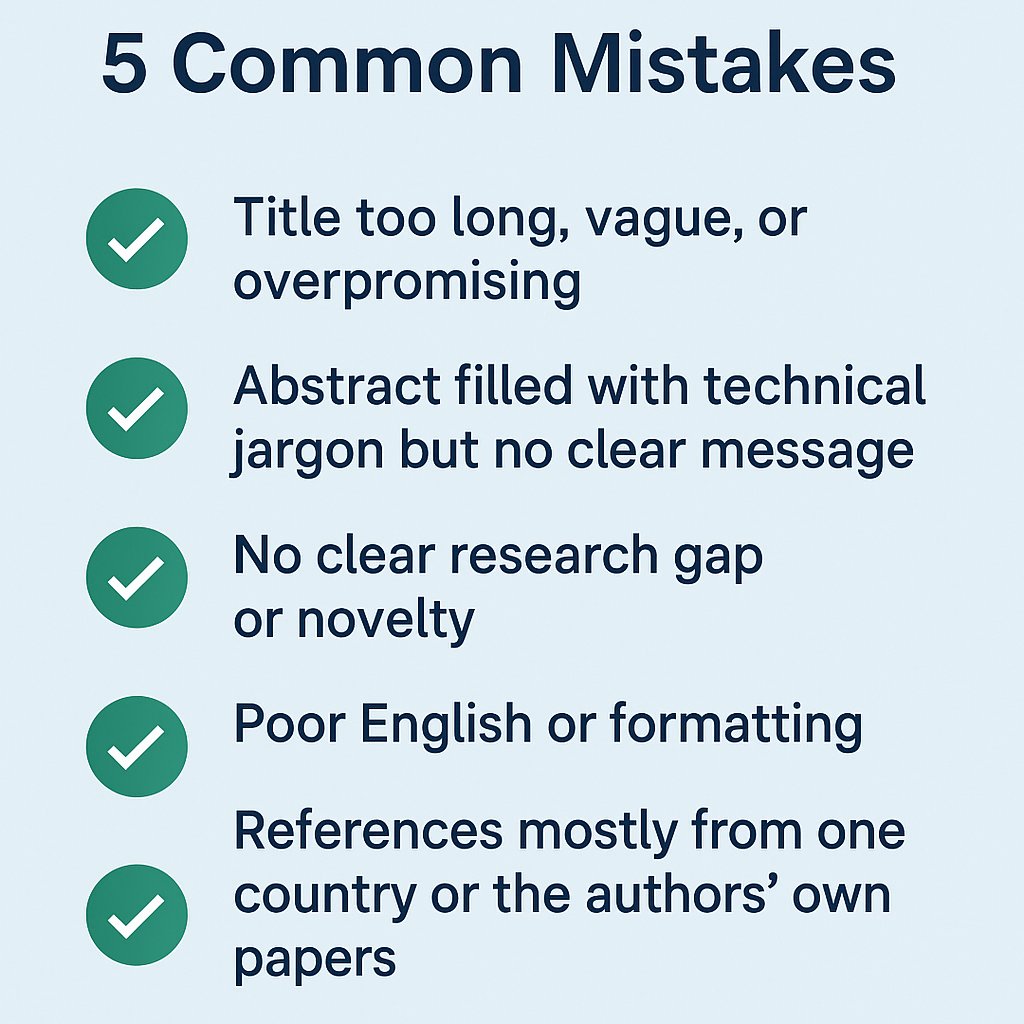 dr_Meguid's tweet photo. Thinking of submitting your first journal article?
As an Editor-in-Chief, I see these 5 issues far too often, and they often lead to desk rejection.
Fixing these alone will put your paper ahead of the pack. Editors are looking for clarity, quality, and international relevance. https://t.co/s1rBm3KQ76
