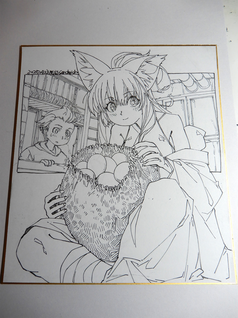 「ウメ2」イラスト（原画） E☆2 frontier Vol.12 | アールジュネス・軸中心派・E☆2-えつ-