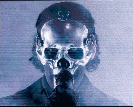 nihildenial's tweet image. imagine ghost is a demonic hacker grp and they want to brainwash the world so they play videos of capitvating papa perpetua on people's tvs and this is the view someone sees when they get hacked