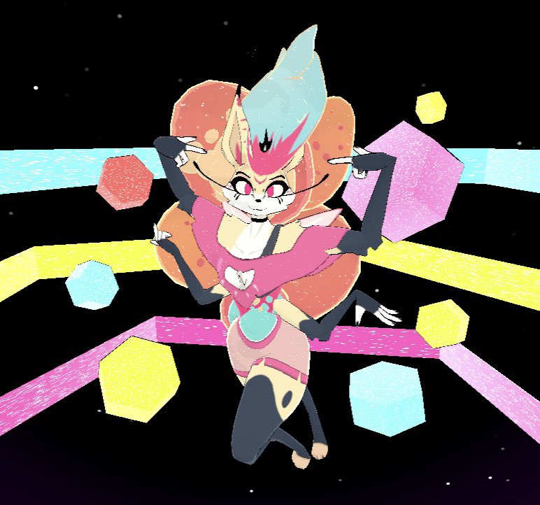 PartyGalGhost's tweet image. Beelzebub  render I did with Shadster Wolf’s Model!💖✨🌟

Unfortunately a bit low quality ;-;
#helluvabossbeelzebub #HelluvaBossQueenBee
