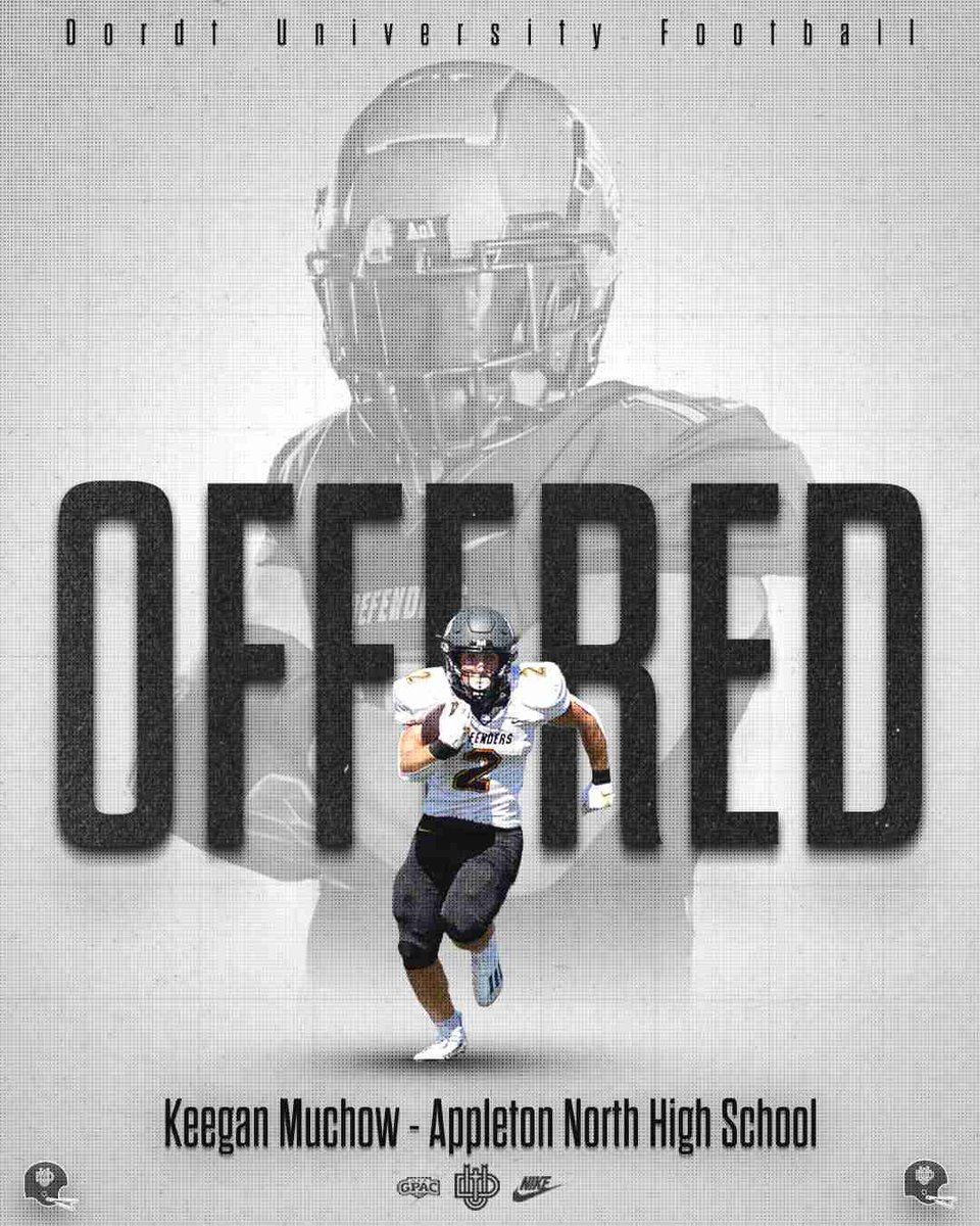 Keegan Muchow (@keeganmuchow) on Twitter photo After a great phone call with <a href="/HuttingaLucas/">Coach Lucas Huttinga</a>, I’m blessed to have received an offer from Dordt University! Thank you to the coaching staff for the opportunity.
<a href="/ANLightningFB/">⚡️Appleton North Football⚡️</a> <a href="/PrepRedzoneWI/">Prep Redzone Wisconsin</a> <a href="/MJ_NFLDraft/">Mark Johnson</a> <a href="/travisWSN/">Travis Wilson</a> <a href="/PrepRedzone/">Prep Redzone 🏈</a> <a href="/Rivals/">Rivals</a> After a great phone call with <a href="/HuttingaLucas/">Coach Lucas Huttinga</a>, I’m blessed to have received an offer from Dordt University! Thank you to the coaching staff for the opportunity.
<a href="/ANLightningFB/">⚡️Appleton North Football⚡️</a> <a href="/PrepRedzoneWI/">Prep Redzone Wisconsin</a> <a href="/MJ_NFLDraft/">Mark Johnson</a> <a href="/travisWSN/">Travis Wilson</a> <a href="/PrepRedzone/">Prep Redzone 🏈</a> <a href="/Rivals/">Rivals</a>