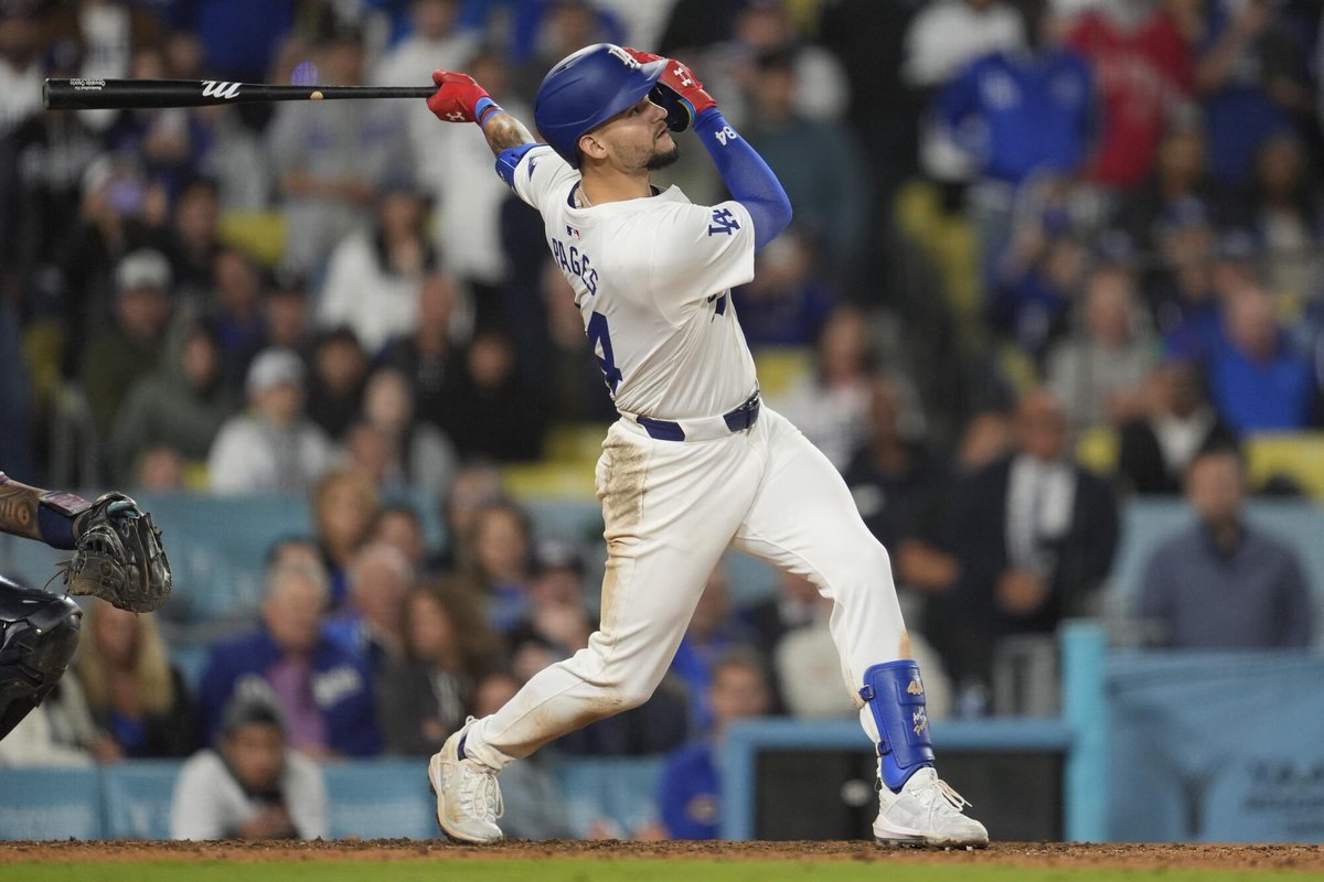 SleeperDodgers's tweet image. Andy Pages is back on the rise 📈

Last 7 games:
📈 .318 AVG
📈 1.067 OPS
💥 2 HR
💪 5 RBI
✅ 3 multi-hit games

Can he be a real X-factor come October? 👀🔥