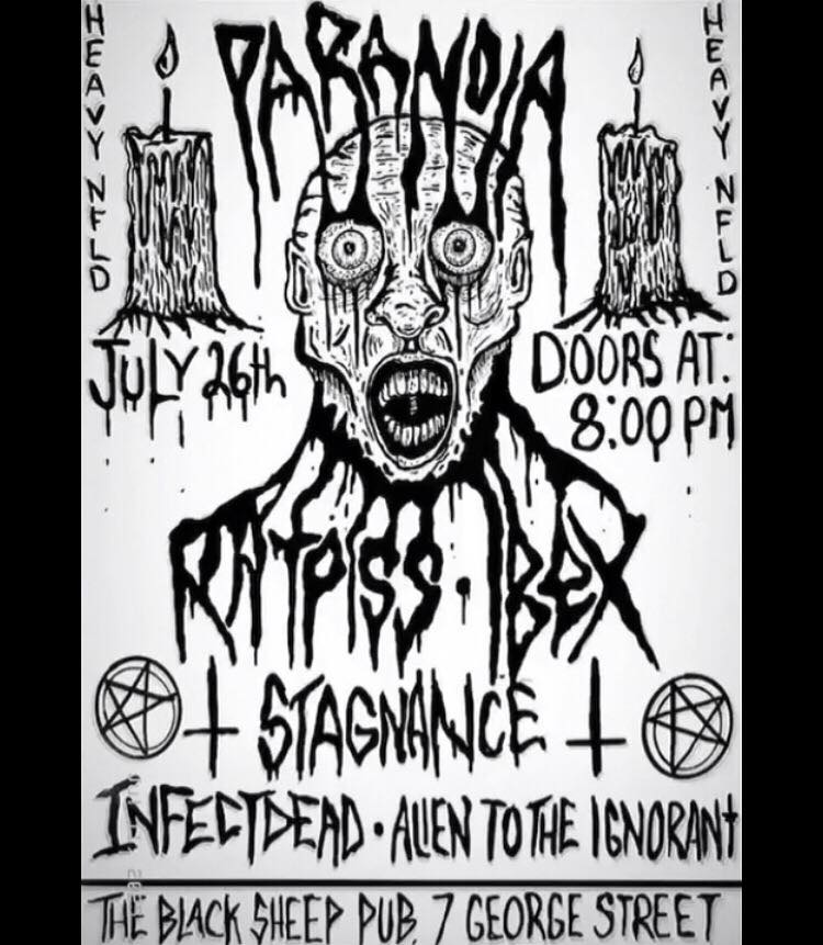 blacksheepnfld's tweet image. Tonight: Doors @ 8:00 PM
- Paranoia- Ratpiss- Ibex- Alien to the Ignorant- Stagnance- InfectDead
Gonna be a heavy night!