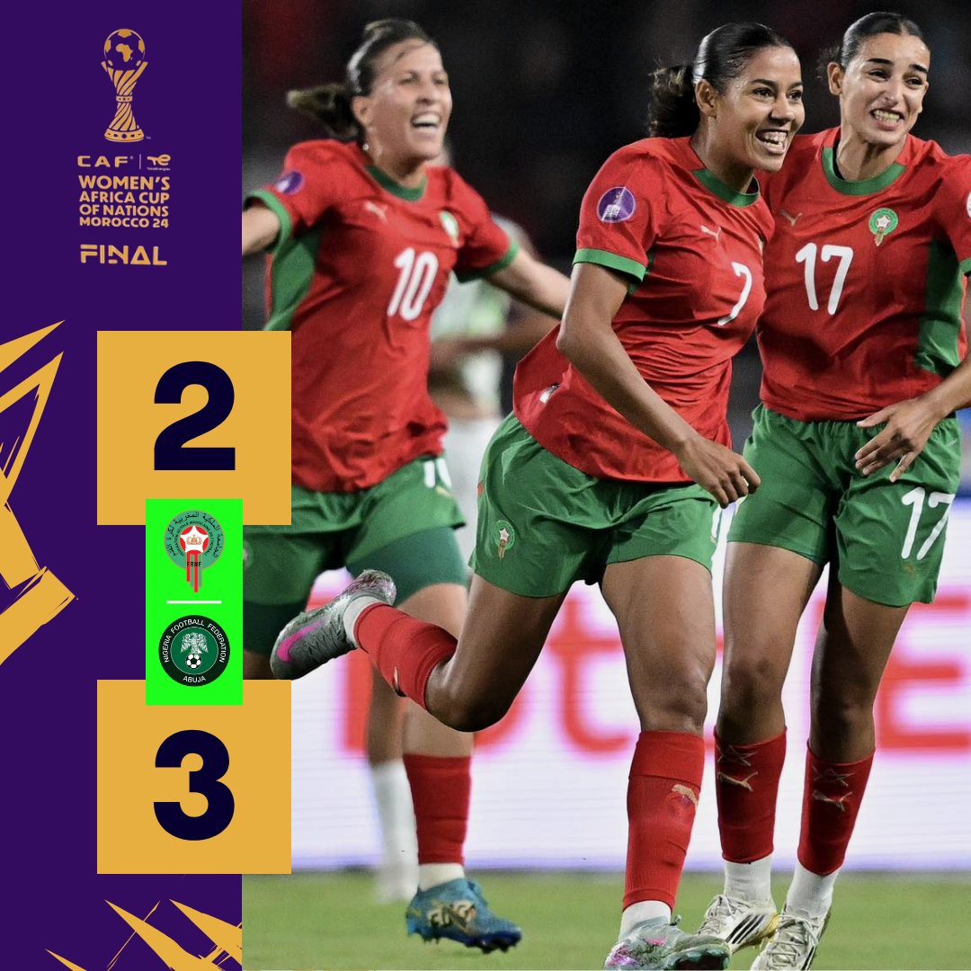 MVN_EN's tweet image. The Atlas Lionesses lose back-to-back finals after running out of steam once again ๐โ
A key moment saw VAR overturn a penalty decision for Morocco
Fatigue is showing, not just today but across multiple matches
Time for serious reflection and a rebuild ๐ฒ๐ฆ