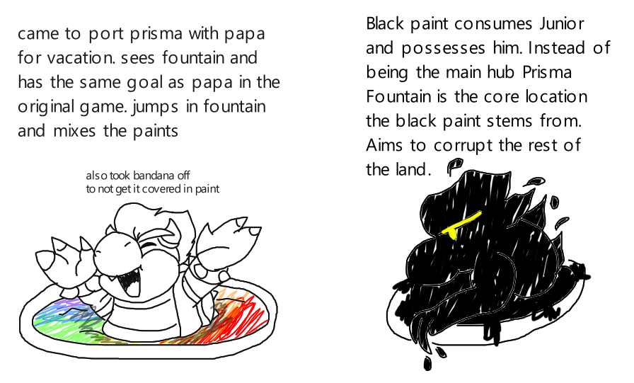 Zaqachu's tweet image. paper mario color splash is cool and all but i feel like it had SEEERIOUS missed potential not making junior the main antagonist, sorta like his first major antagonistic role since sunshine.
