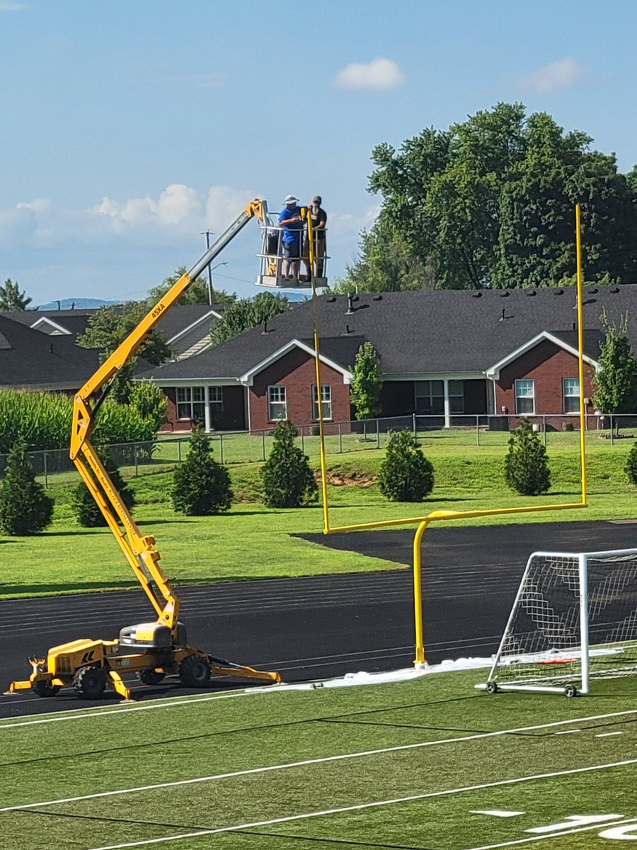 Thanks to all of the players, parents, and coaches who came out this morning and spent several hours getting our athletic complex spruce up for the fall sports season. Specifically, we love seeing our athletes take some pride and ownership in their spaces.