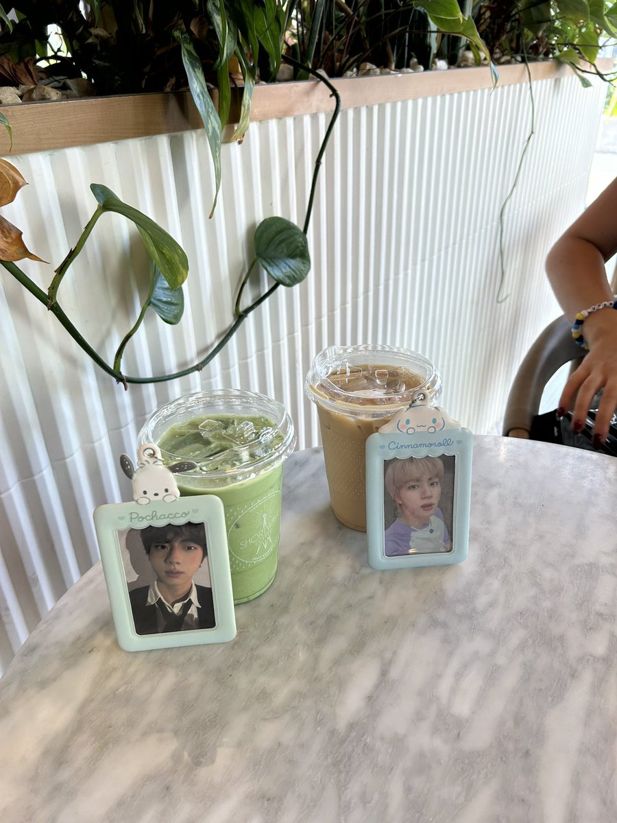dollytopia's tweet image. coffee run before seeing jin!