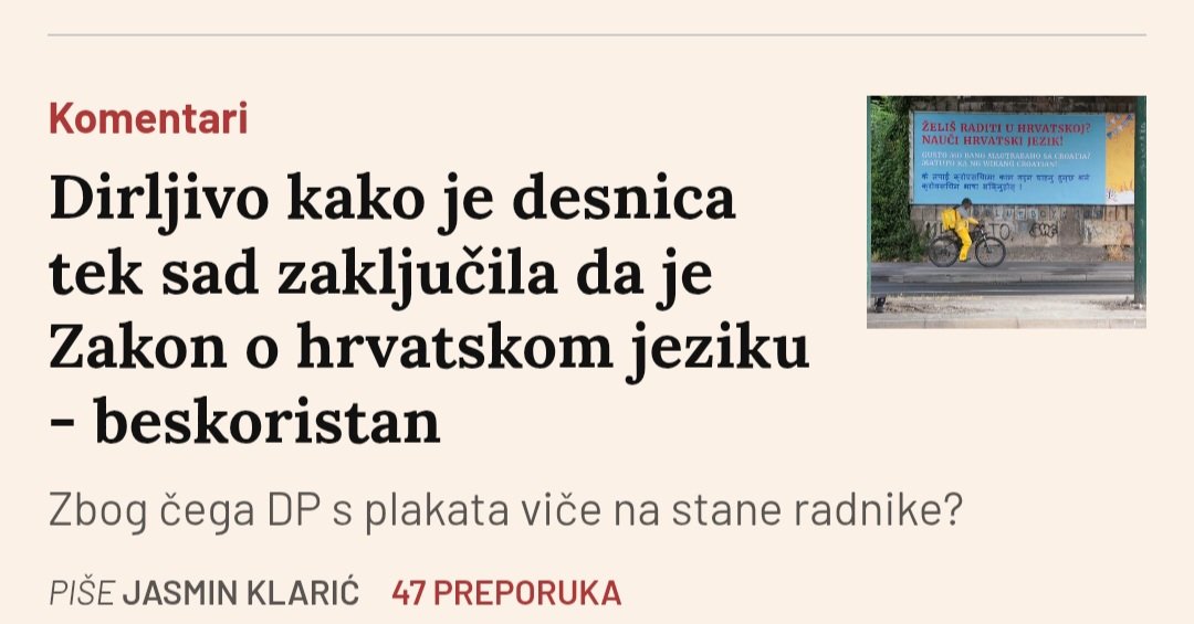 JasnaD284667's tweet image. Ako ćemo bit pošteni da nam DP ne "brine" o jeziku tko zna gdje bismo dosad sve "zaglibili" u "nestajućem identitetu"...