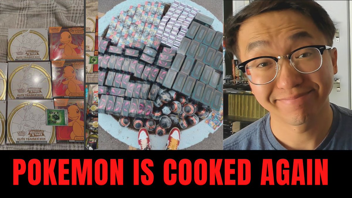Kennyboulder's tweet image. Pokemon Center Vending Machine Spawn Camping IS BACK. People just buying out verything and posting about it. We're so cooked.
Video:
youtu.be/1ywzOrA04Zk
@ScalpersDaWild @pok_re92689 @SocalCoyote @CardGameNomad @MarcApruzzese @_pikanomics @2MuchPokeNotMon