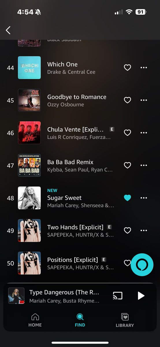 #SugarSweet is #48 trending on <a href="/amazonmusic/">Amazon Music</a> ! <a href="/MariahCarey/">Mariah Carey</a> <a href="/MariahAlerts/">Team Mariah</a> <a href="/timriah/">🦋ᴛɪᴍʀɪᴀʜ🦋</a> <a href="/tazirishlamb/">TAZ💎IRISH☘️LAMB</a> Mariahhhhhhh ❤️❤️❤️