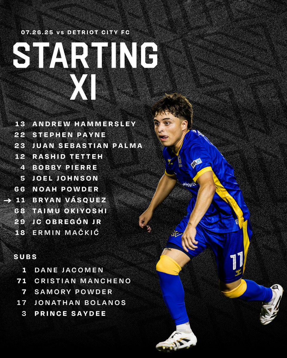 First professional start for Bryan Vasquez 👏
Let’s get to work.