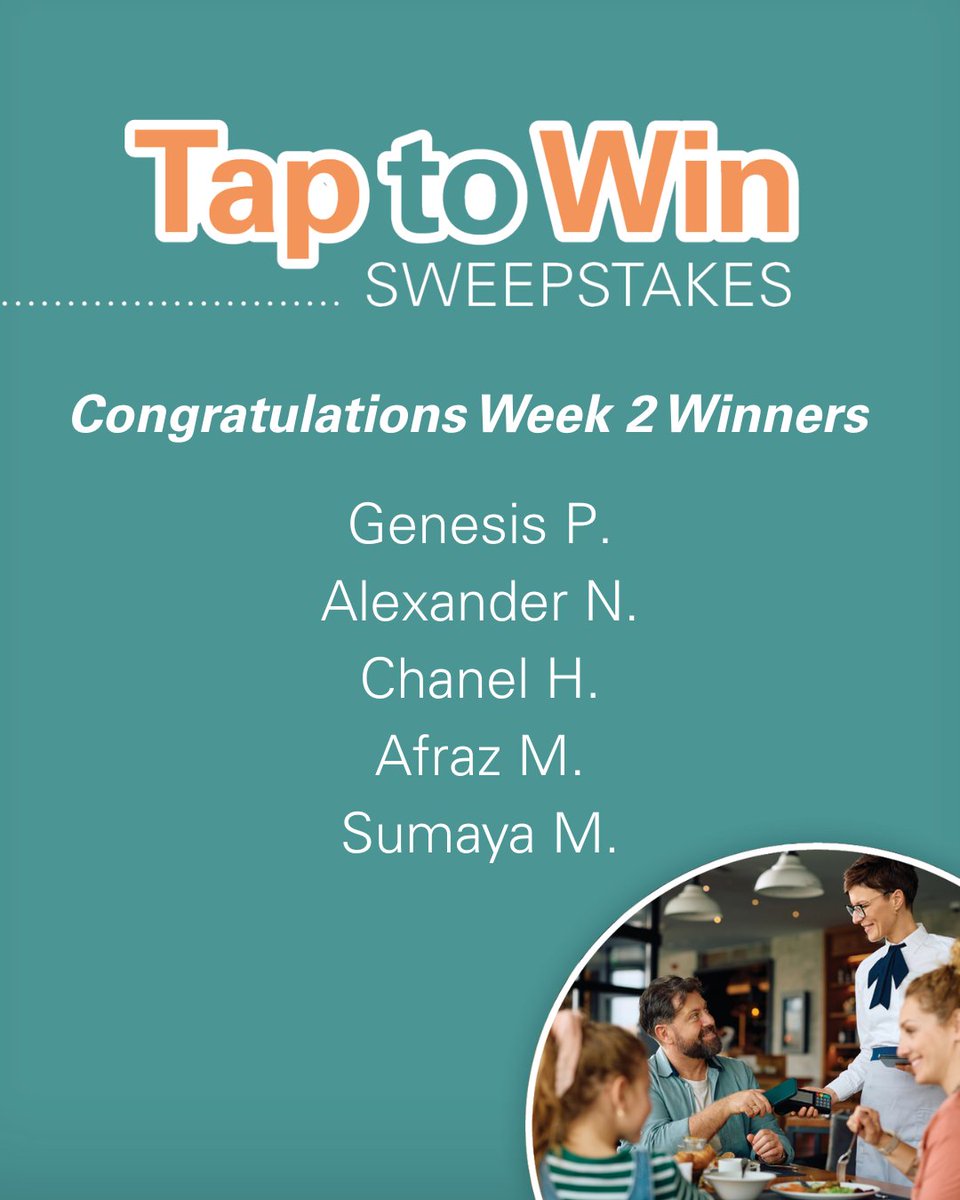 AppleFederalCU's tweet image. Let&apos;s hear it for our Week 2 winners of the Tap to Win Sweepstakes! You’ve got $100 and major bragging rights. 😎
Still tapping with your digital wallet? Good — more chances to win every week!
More info --&amp;gt; loom.ly/XwES9dA