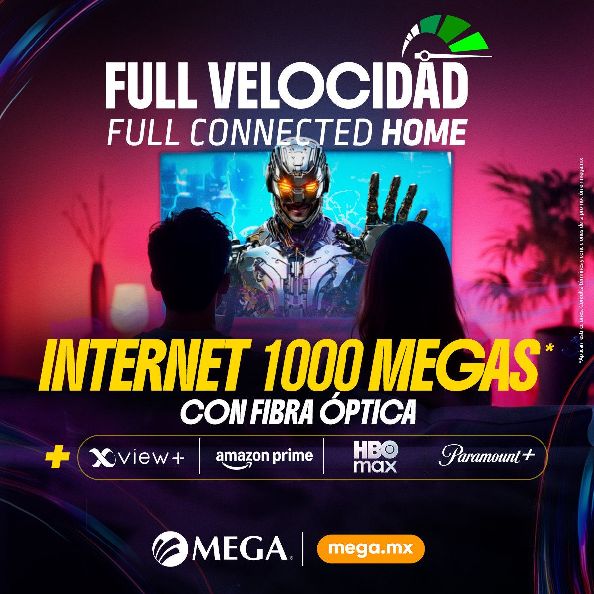 Megacable's tweet image. ¡Eleva tu conexión con MEGA! 🚀✨ Contrata el Full Connected Home en mega.mx y disfruta:
✅ Internet de 1000 megas con fibra óptica ⚡ Descarga pelis 🎬, juega online 🎮 y más, ¡sin interrupciones!
✅ WiFi 6 con cobertura en toda tu casa gracias al extensor WiFi…