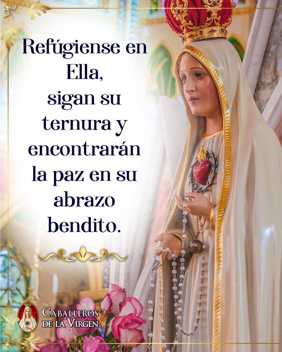 Cab_Virgen's tweet image. Refúgiate en Ella, sigue su ternura y encontrarás la paz en su abrazo bendito. María, Madre fiel, consuela al que clama y sostiene al que confía. En su amor no hay temor, solo luz, consuelo y fortaleza que nunca abandona.