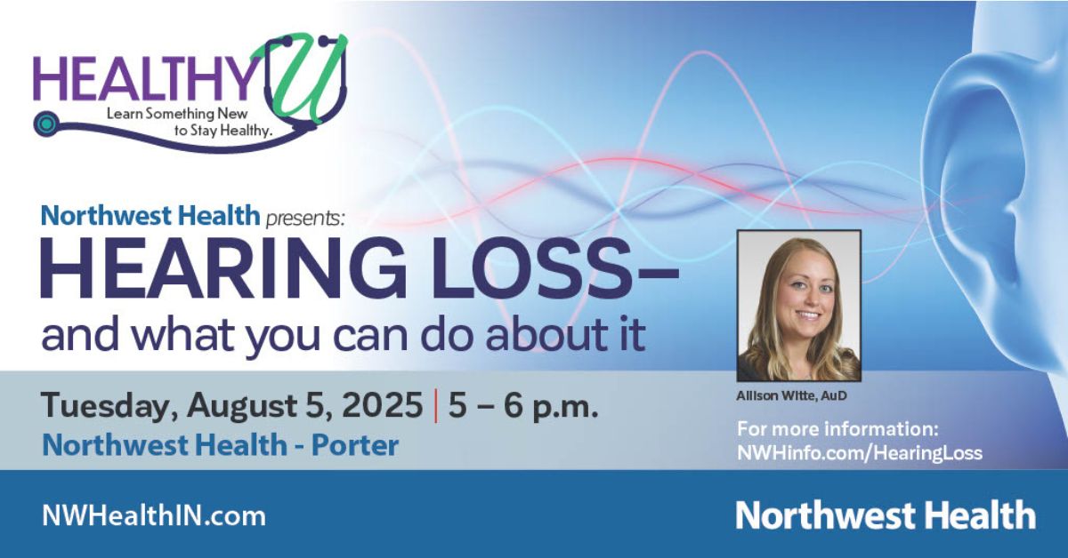 PortageLife's tweet image. Hear Better, Live Better! 👂 Join Northwest Health for a free seminar: “Hearing Loss – And What You Can Do About It” on Tuesday, August 5th from 5–6 pm. Take a step toward clearer conversations and greater connection. 🔊

Learn more about the free seminar here:…