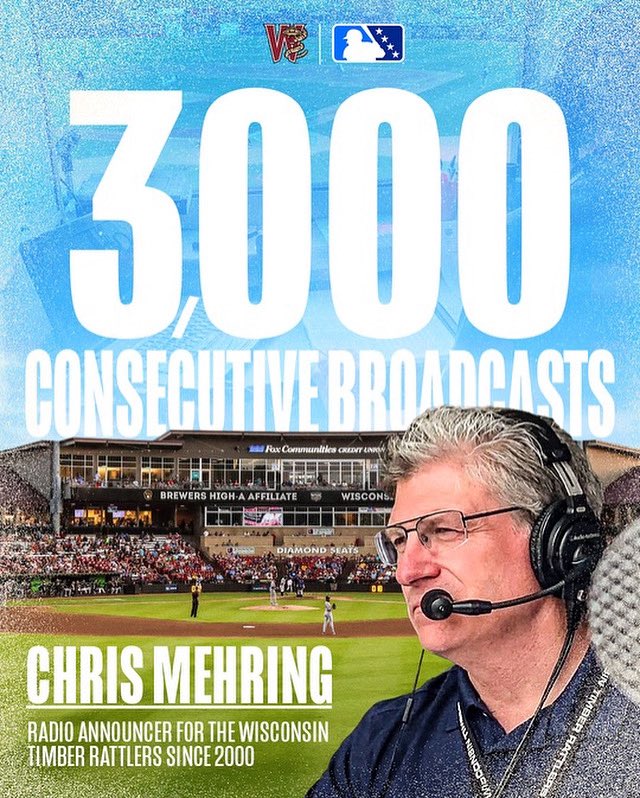 A legendary voice hits a legendary milestone — Chris Mehring broadcasts his 3,000th consecutive game tonight!🎙️

Congrats, Mr. 3000! #tratnation