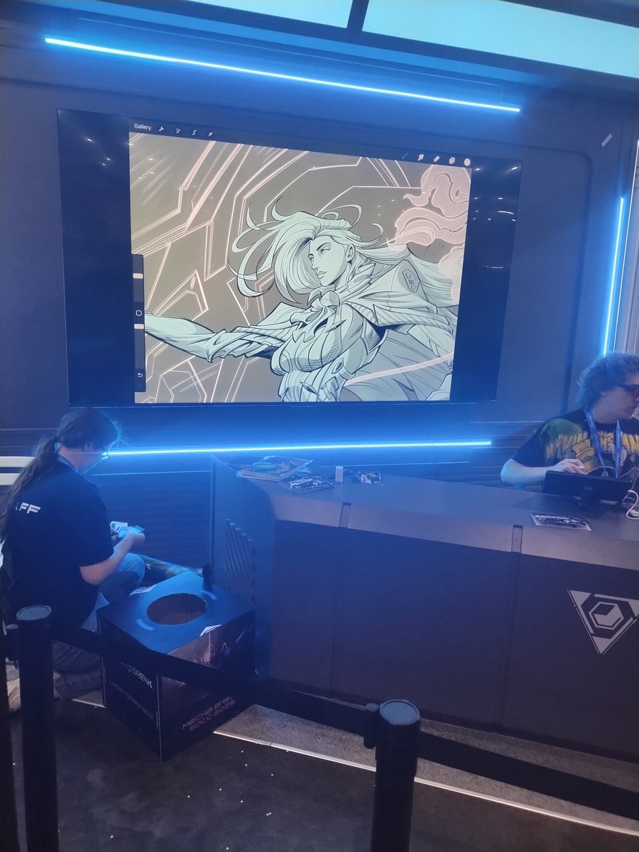 Jose Zuniga (@vctwebster) on Twitter photo Check out the awesome at work by <a href="/ryansmallman/">Ryan Smallman</a> here at the Mecha BREAK. #MechaBREAK #MechaBREAKSDCC #SDCC Check out the awesome at work by <a href="/ryansmallman/">Ryan Smallman</a> here at the Mecha BREAK. #MechaBREAK #MechaBREAKSDCC #SDCC