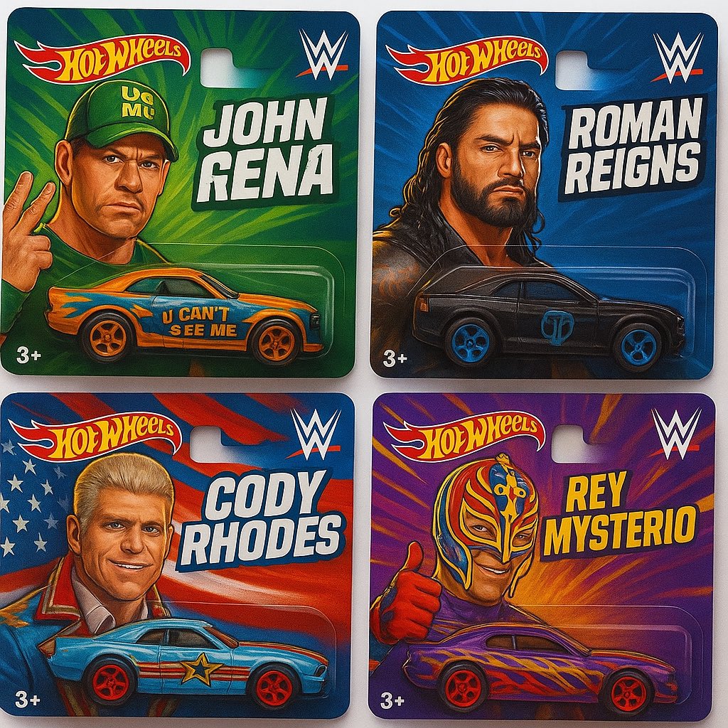 gabba1's tweet photo. Got bored so i asked chatgpt to give me what would a hot wheels x wwe collab would look like https://t.co/2yRkIgEBlD
