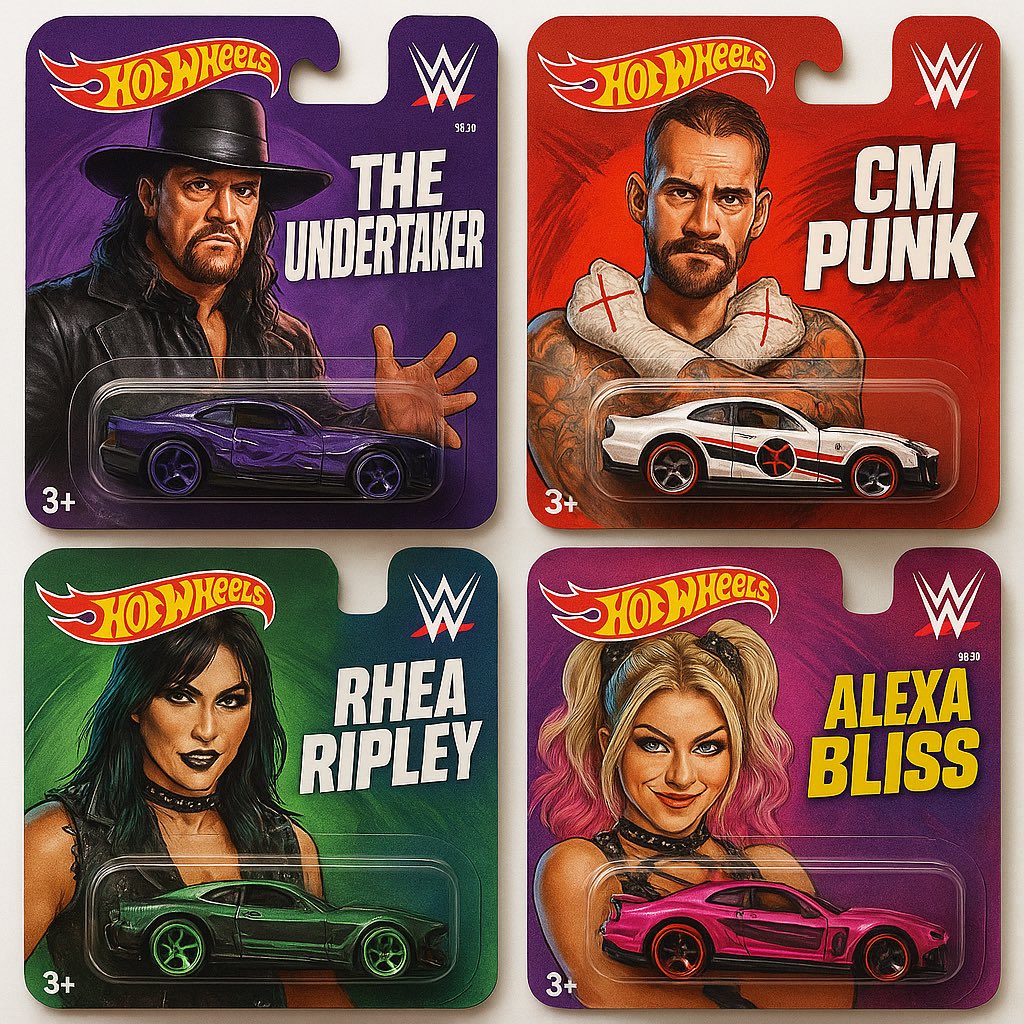 gabba1's tweet photo. Got bored so i asked chatgpt to give me what would a hot wheels x wwe collab would look like https://t.co/2yRkIgEBlD