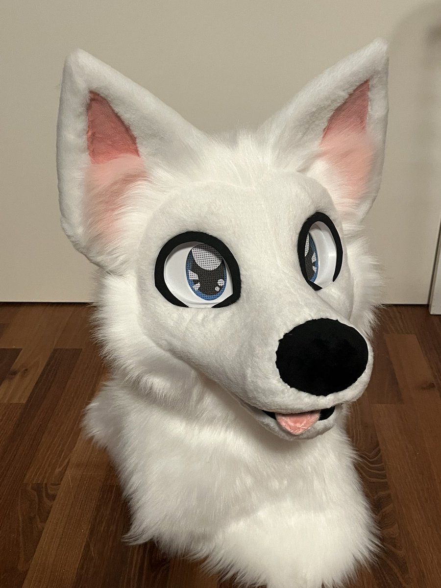 RedMoonHawk's tweet image. Cute premade fursuit head is done ✅
It’s on my new base
Comes with
3d printed headbase
Size adjustable head strap
3d follow me eyes
Magnetic size adjustable tongue
Resin teeth