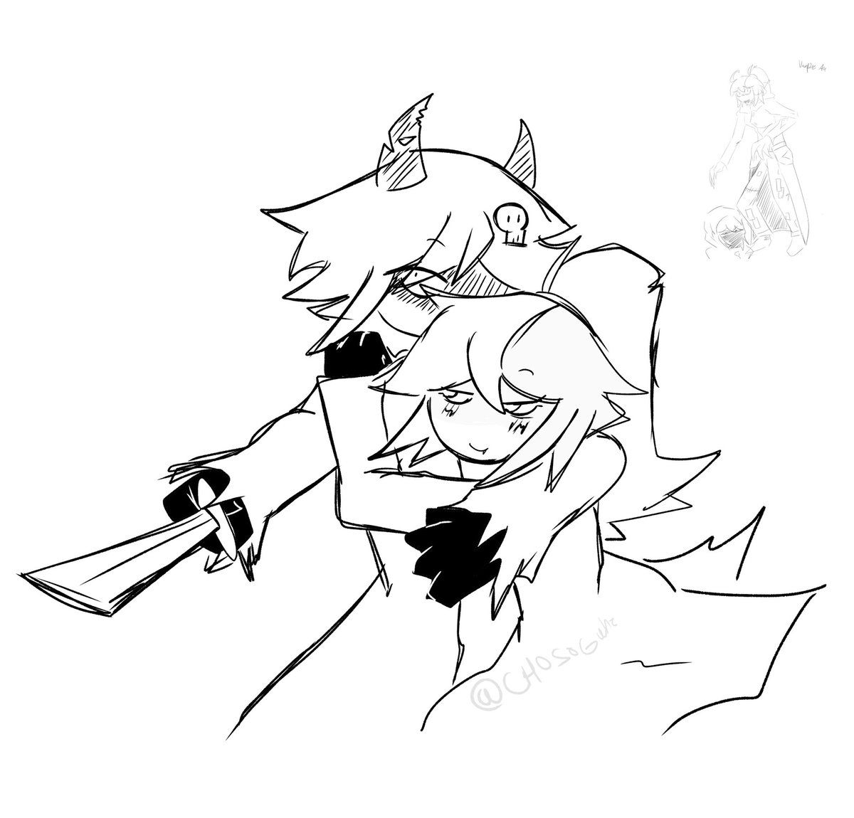 Chosogune's tweet image. Made this silly’s 

Lana x Skell