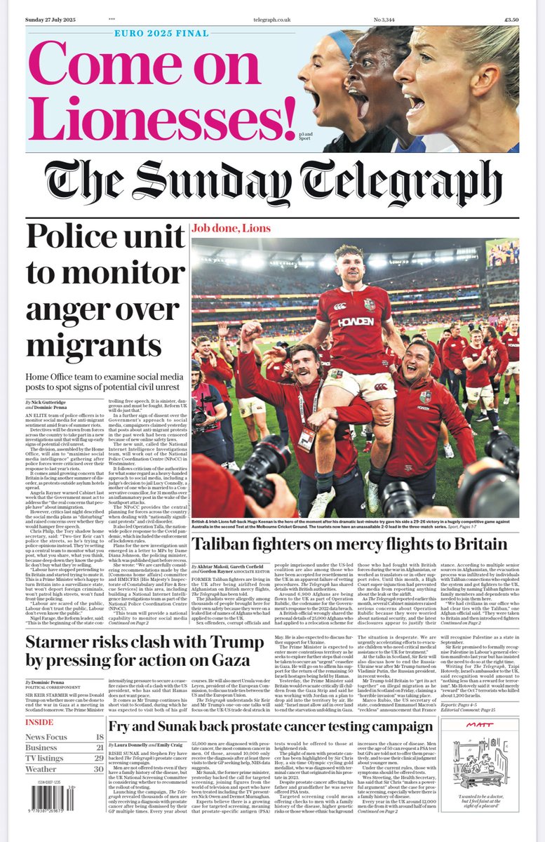 AllisterHeath's tweet image. Our Sunday ⁦@Telegraph⁩ p1