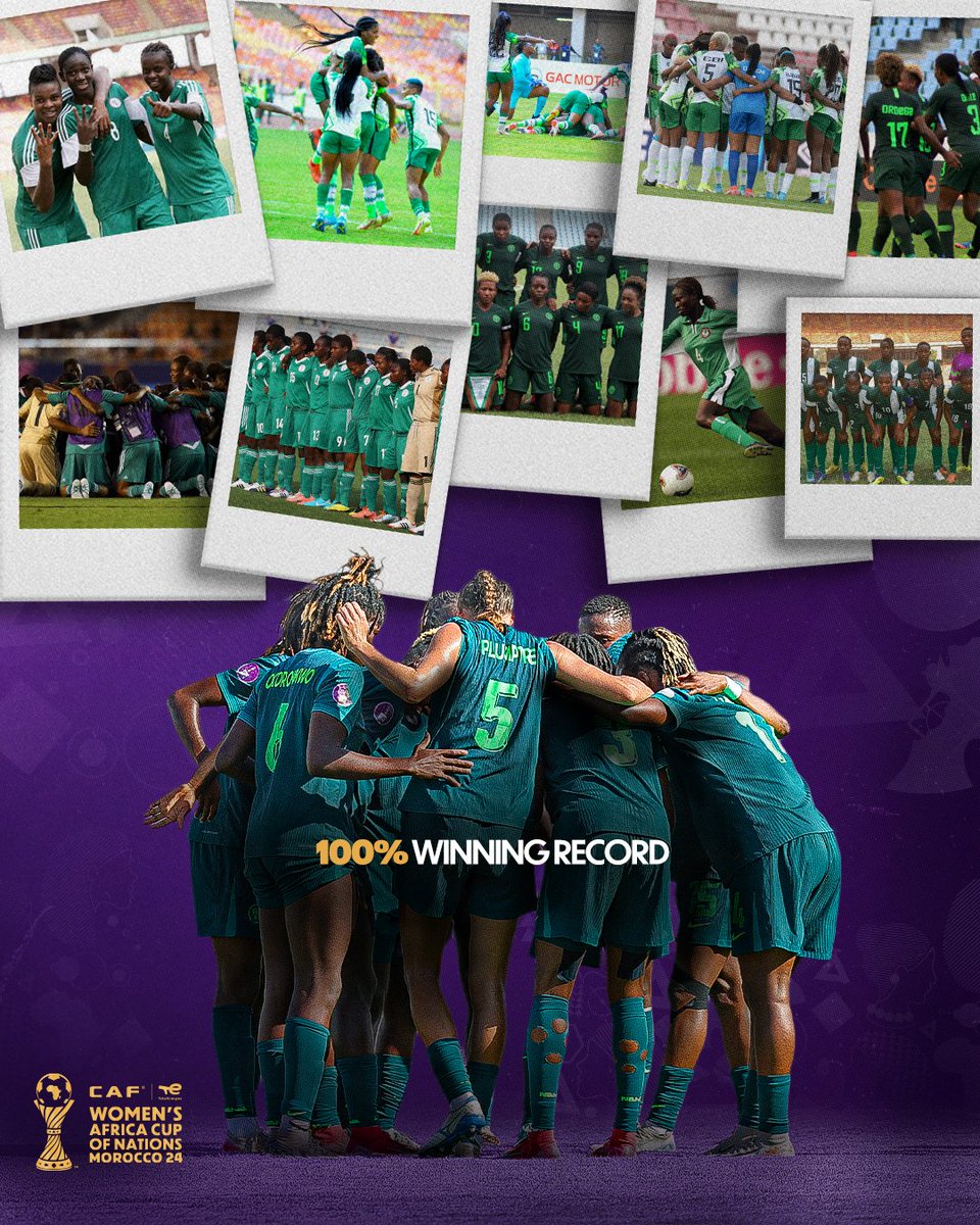 Undefeated. Unstoppable. Unparalleled. 🇳🇬 

The Super Falcons make it 𝐓𝐄𝐍 final wins out of 𝐓𝐄𝐍. 🏆

#TotalEnergiesWAFCON2024