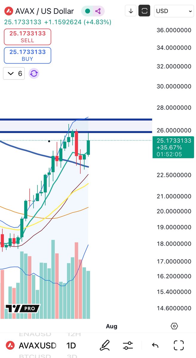 BigCheds's tweet image. $AVAX - daily working on W range peak