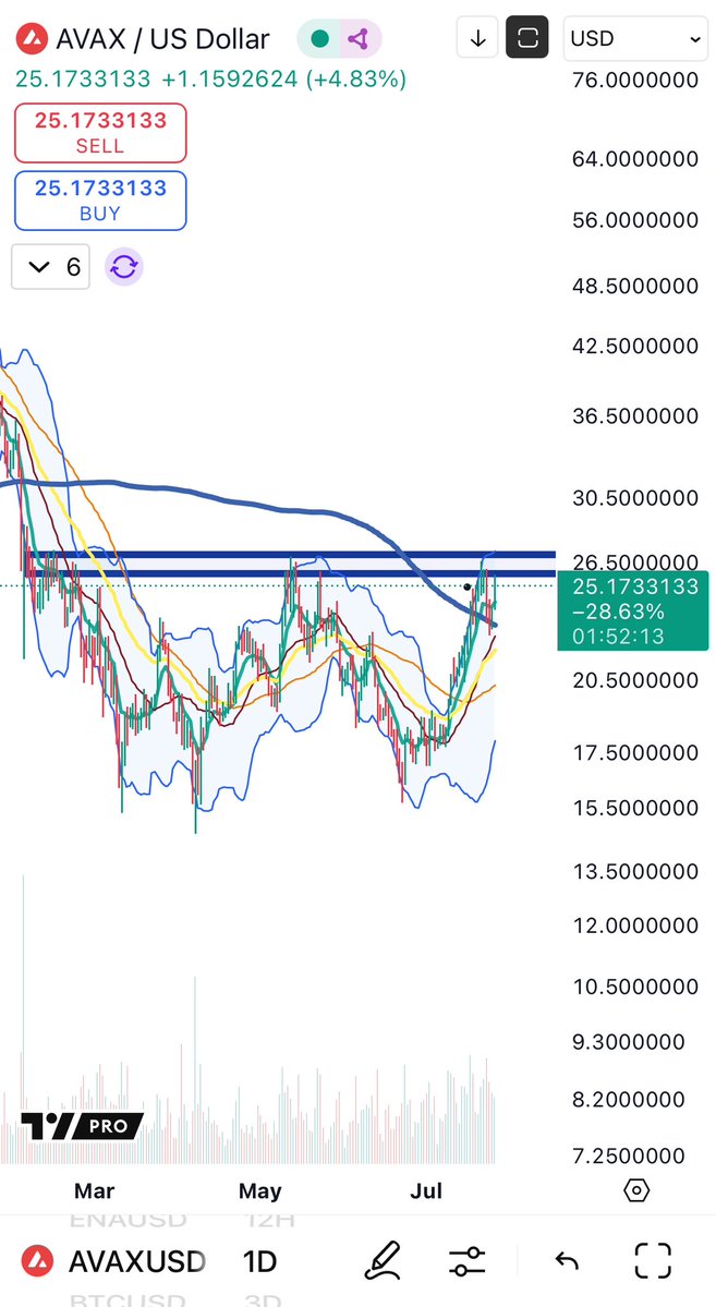 BigCheds's tweet image. $AVAX - daily working on W range peak