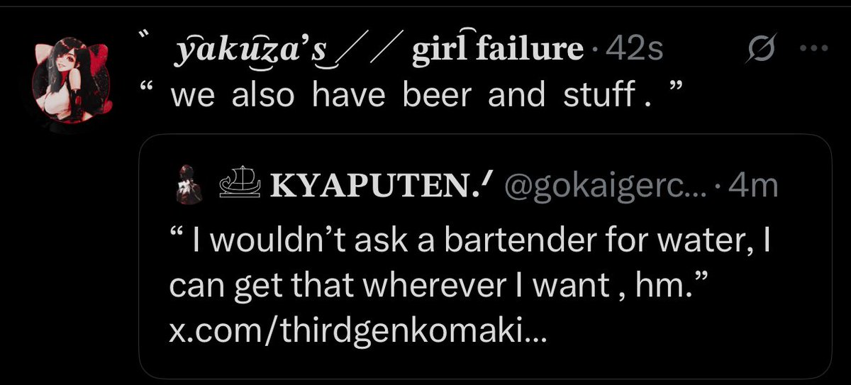 acalaswill's tweet image. Premium level bartending right here.

“And stuff”