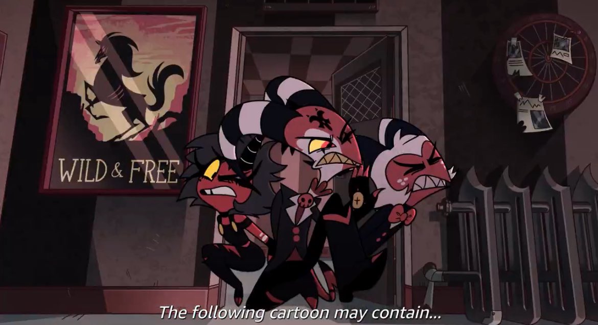 helluvx_bxss's tweet image. I just realized in the trailer these screen shots are also new..is this when Stolas shows up to IMP to have that little chat with Blitzø??
(We know they have to chat after their ‘real fast’ night - briefly mentioned in Murder Family)