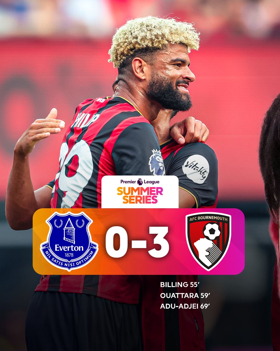 PremierFanPost's tweet image. #Bournemouth pega primero en la #PLSummerSeries en un segundo tiempo en el que fue muy superior y tuvo eficacia para ganar gustar y golear
Gran imagen de los cherries que a pesar de los cambios sigue manteniendo una idea de un futbol agresivo y atractivo